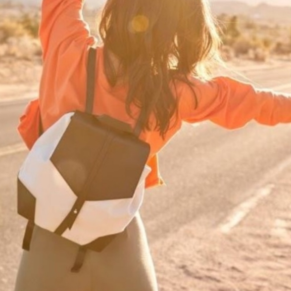 Demi-Backpack with Vegan Leather Accents